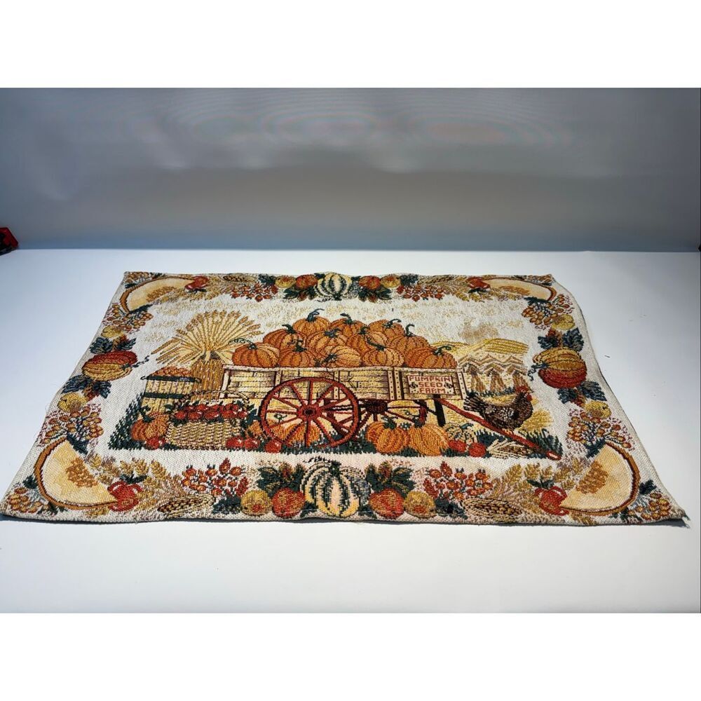 One embroidered autumn placemat